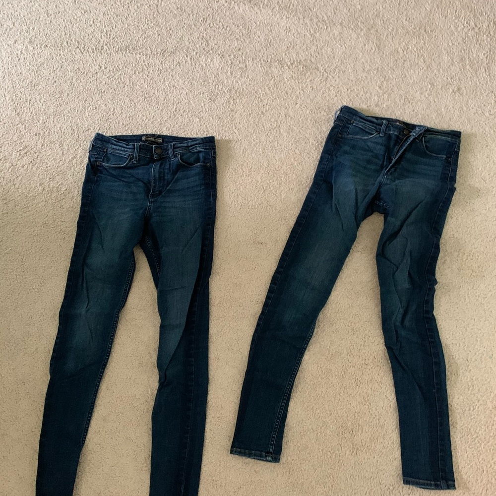 2 pairs $30 Abercrombie High Rise Super Skinny